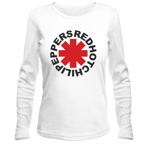 Жіночий лонгслів, Чорний, Red Hot Chili Peppers (B)