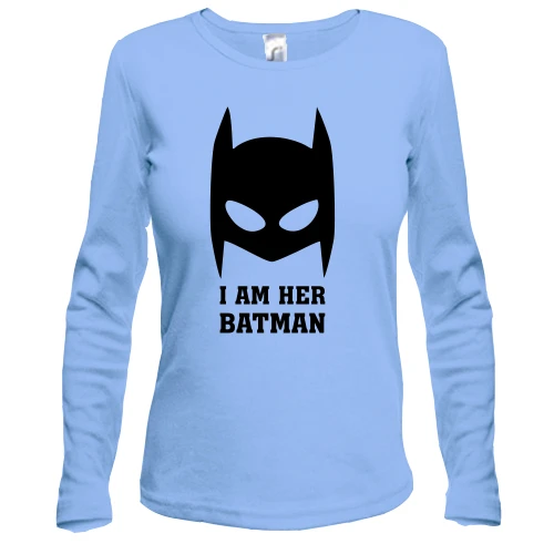 Женский лонгслив I am her batman
