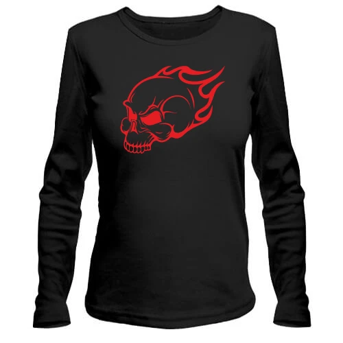 Жіночий лонгслів Flaming Skull
