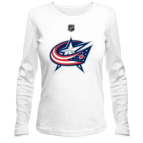 Женский лонгслив, Синий, Columbus Blue Jacket