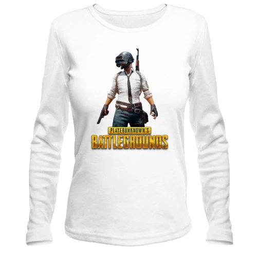 Жіночий лонгслів, білий, PlayerUnknown’s Battlegrounds (PUBG)
