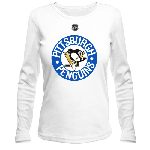 Женский лонгслив Pittsburgh Penguins с эмблемой в синем круге