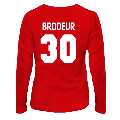 Жіночий лонгслів, Червоний, Martin Brodeur