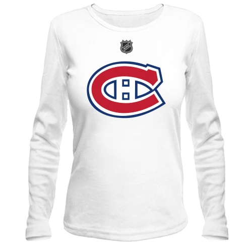 Женский лонгслив, красный, Montreal Canadiens