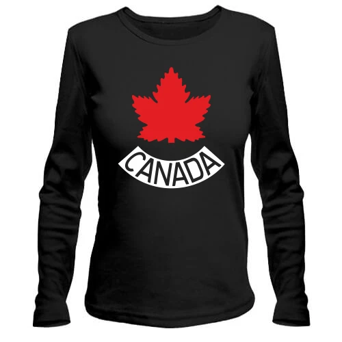 Женский лонгслив, Черный, Team Canada
