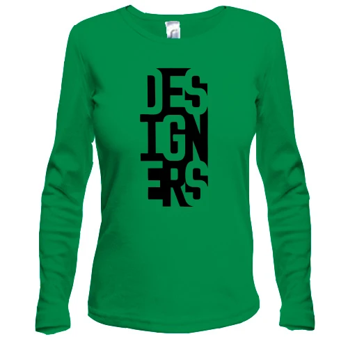 Женский лонгслив с надписью «DESIGNERS»