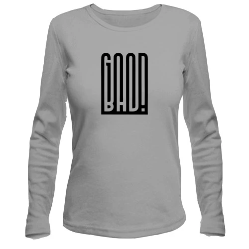 Женский лонгслив с надписью Good-Bad