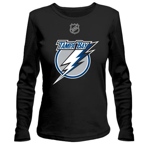 Женский лонгслив, Черный, Tampa Bay Lightning