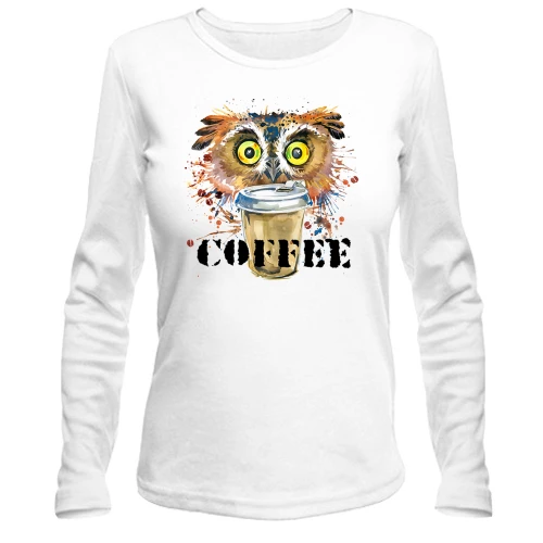 Жіночий лонгслів Coffee з совою