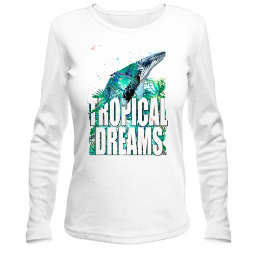Жіночий лонгслів Tropical dreams з китом