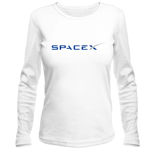 Женский лонгслив, Белый, SpaceX