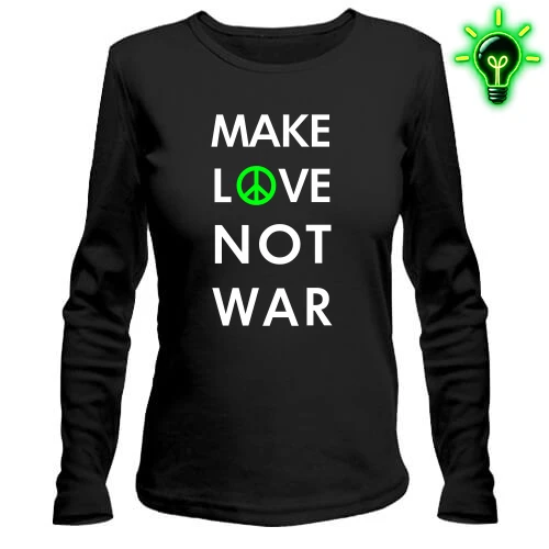 Жіночий лонгслів "Make Love, Not War"
