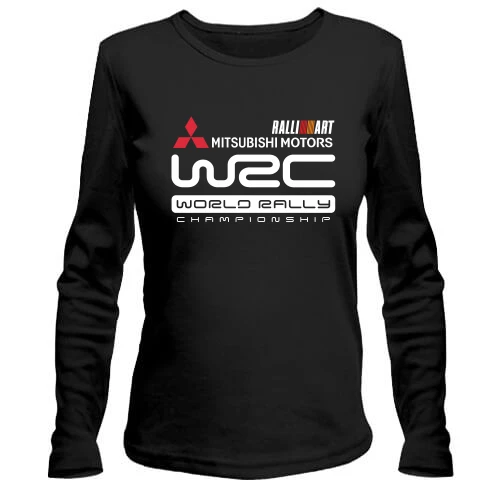 Женский лонгслив, Черный, Mitsubishi wrc