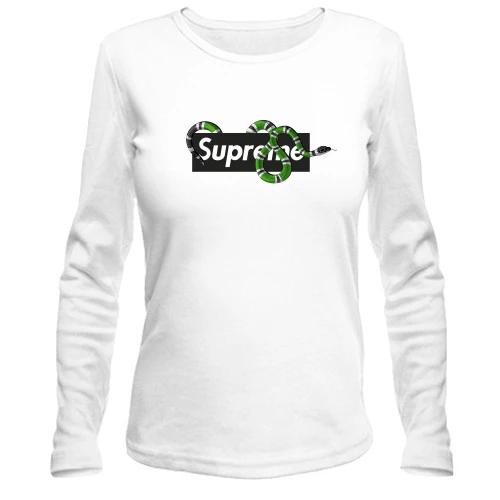 Женский лонгслив "Supreme" со змеей