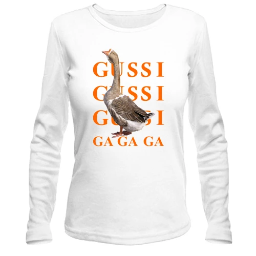 Женский лонгслив, Белый, GUSSI Ga-Ga-Ga