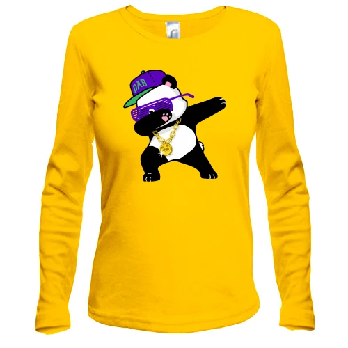 Женский лонгслив Dabbing Gangsta Panda