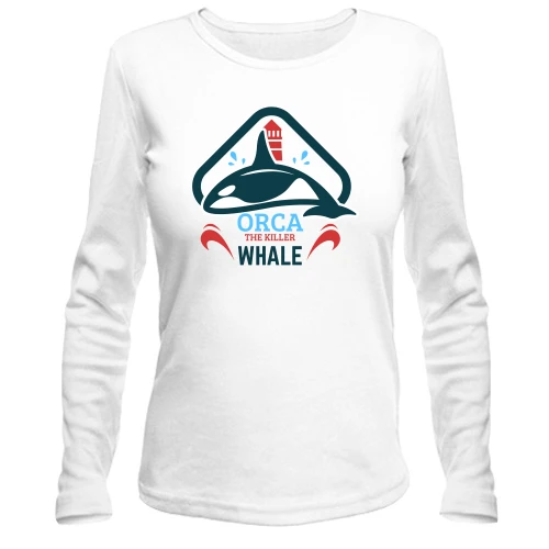 Женский лонгслив Orca the killer whale