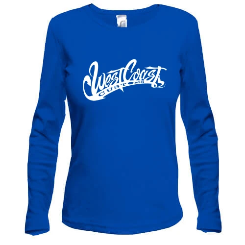 Женский лонгслив, Синий, West Coast Customs