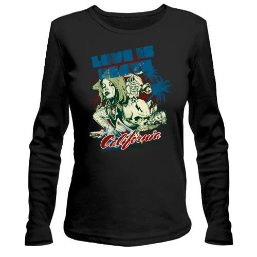 Жіночий лонгслів Love is beach California