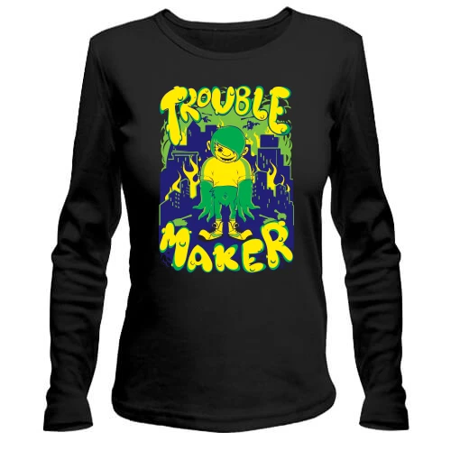 Жіночий лонгслів Trouble Maker з монстром