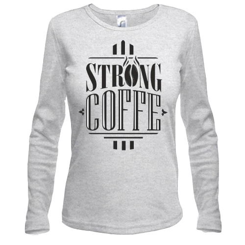 Жіночий лонгслів Strong Coffee