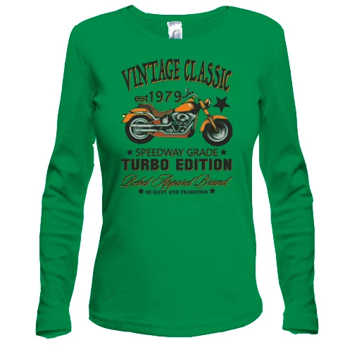 Женский лонгслив vintage classic moto