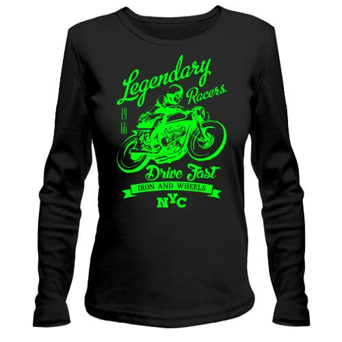 Женский лонгслив legendary races drive fast