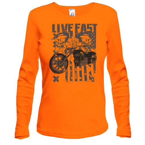 Женский лонгслив live fast