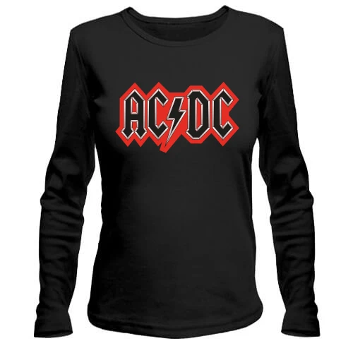 Женский лонгслив AC/DC (red logo)
