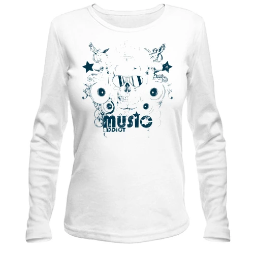 Женский лонгслив music addict