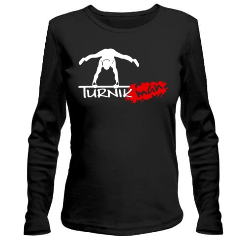 Женский лонгслив, черный, Turnikman