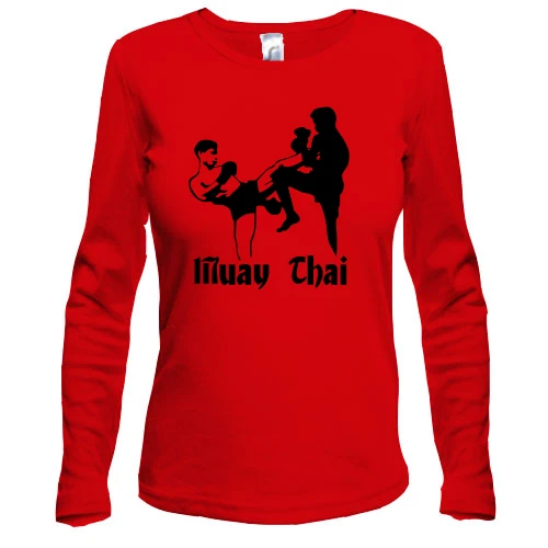 Жіночий лонгслів Muay Thai із силуетами бійців
