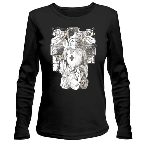 Женский лонгслив с рыцарем в доспехах