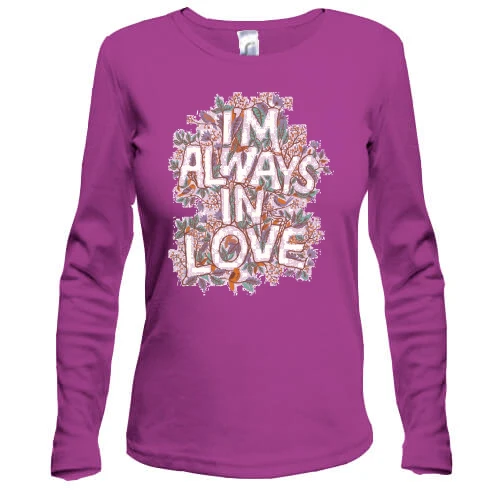 Женский лонгслив i`m always in love