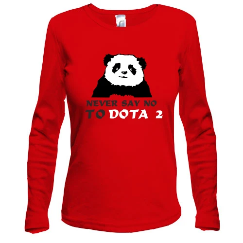 Женский лонгслив, Красный, Never say no to DOTA 2