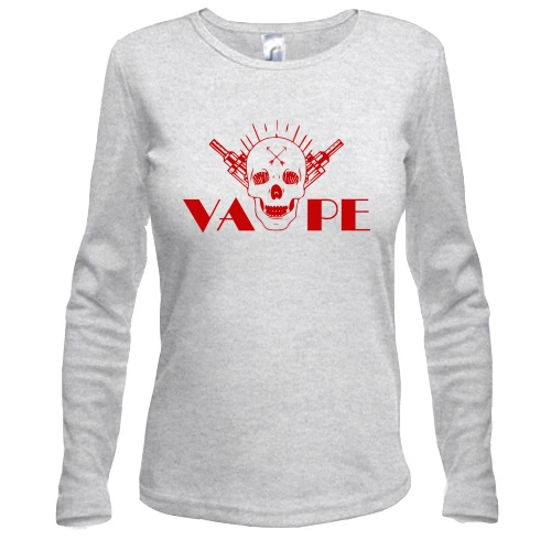 Женский лонгслив Vape с черепом