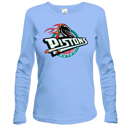 Женский лонгслив, Синий, pistons