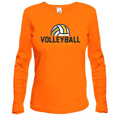 Женский лонгслив, Оранжевый, volleyball competitions