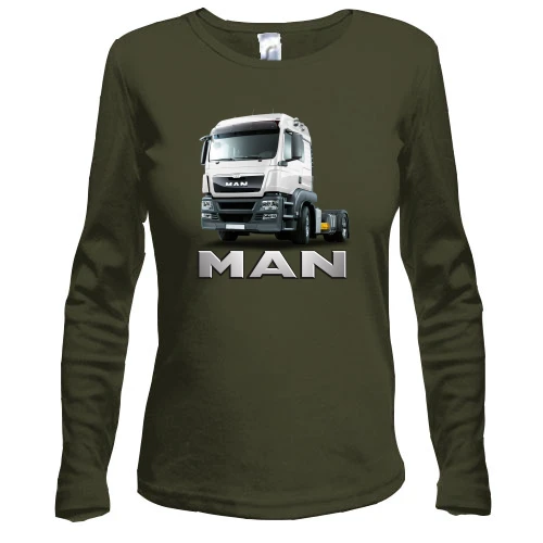 Жіночий лонгслів, Хакі, MAN Truck