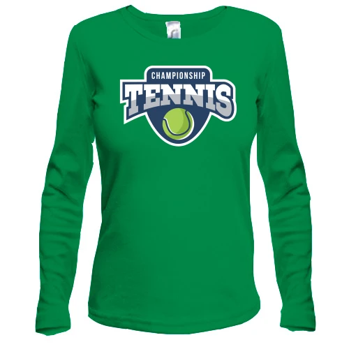 Женский лонгслив, зеленый, championship tennis