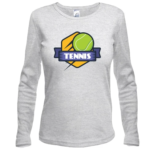 Женский лонгслив, серый меланж, Tennis