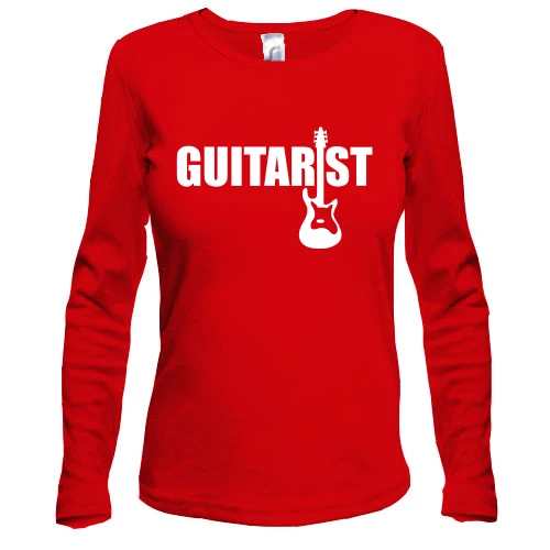 Жіночий лонгслів з гітарою "guitarist"