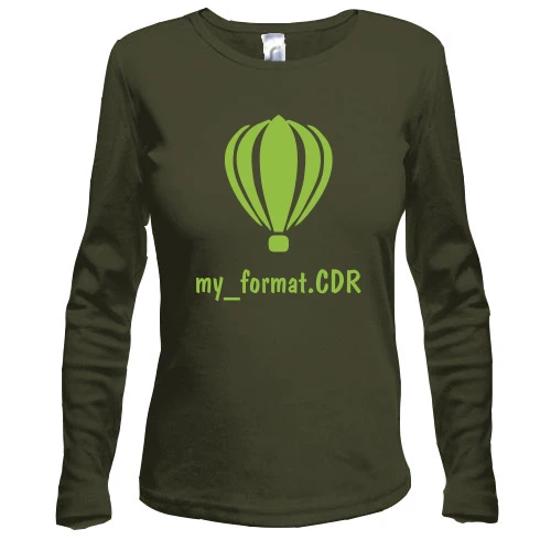 Жіночий лонгслів для дизайнера "my_format.CDR"
