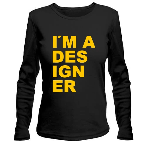 Жіночий лонгслів для дизайнера "i`m a designer"