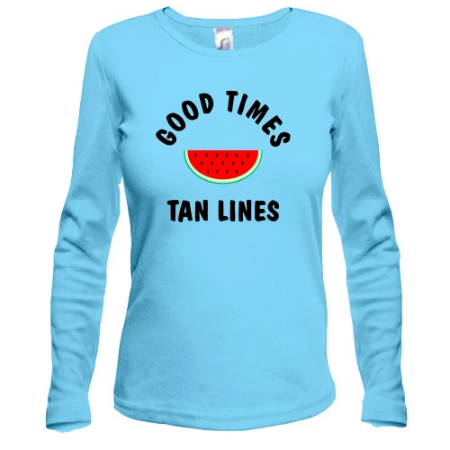 Жіночий лонгслів з кавуном "good times tan lines"