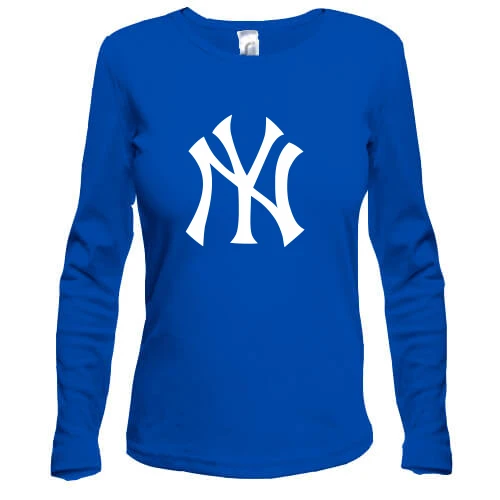 Женский лонгслив, синий, New York Yankees