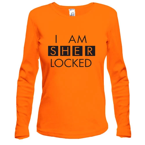 Жіночий лонгслів, Помаранчевий, I'm sher locked