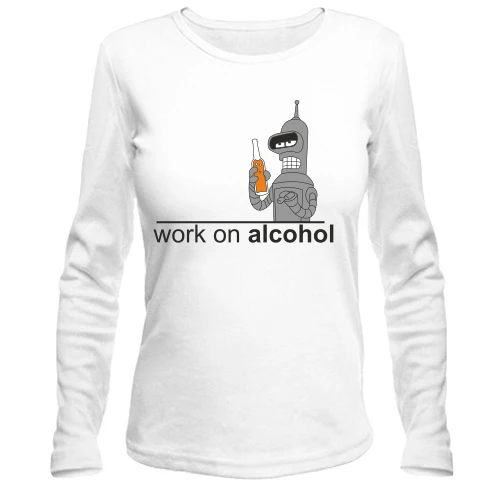 Женский лонгслив Work on alcohol