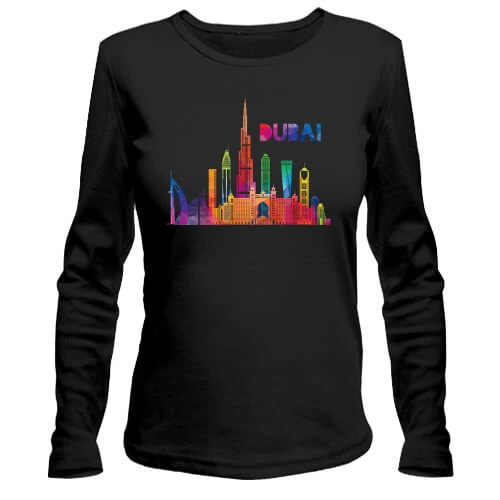 Женский лонгслив с надписью "Dubai"