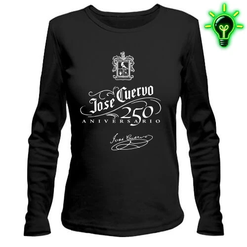 Женский лонгслив, Белый, с логотипом «Jose Cuervo»